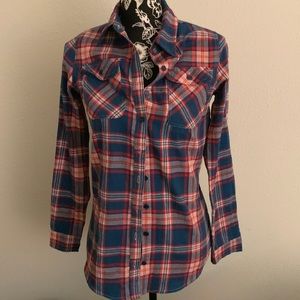 Flannel Women’s  Paid Button Down Shirts
